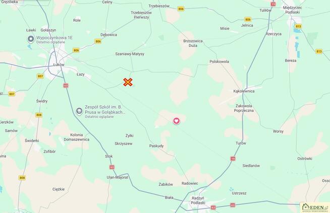 Działka budowlana Wagram gm. Łuków