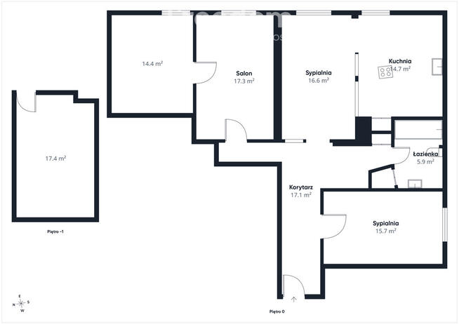 96 m² w sercu Olsztyna | 4 pokoje | Kamienica