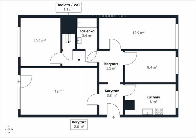 4 pokoje - 72 m² - osiedle Sikorskiego Żory