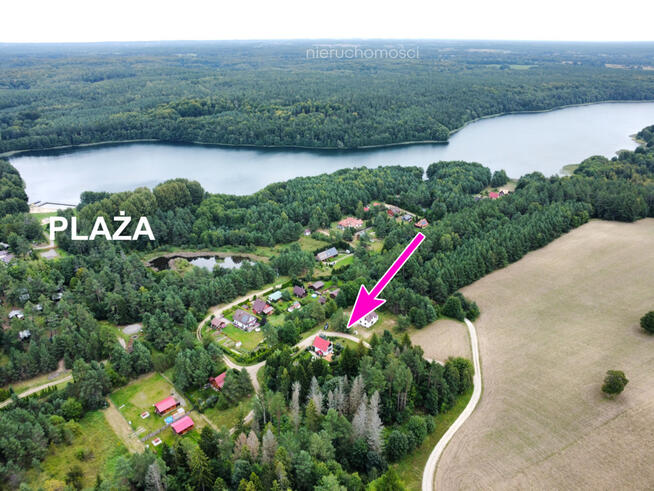 Działka 400 m od jeziora - plaży, przystani