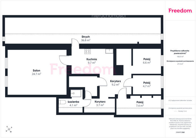 Mieszkanie 61,6 m² z ogrodem | Dąbrówka Malborska