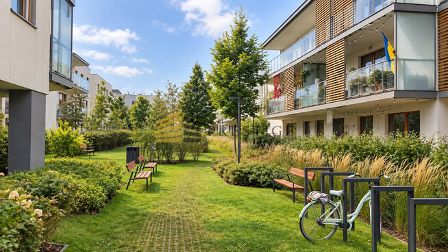 Elegancki apartament z ogrodem