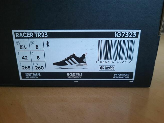 Buty sneakersy Adidas Racer TR23 r. 42 26.5cm IG7323 czarne
