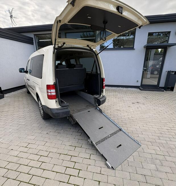 Volkswagen Caddy LONG 2.0 TDI | 7-OSOBOWY | PLATFORMA INWALIDZKA | Stan BDB | DSG |