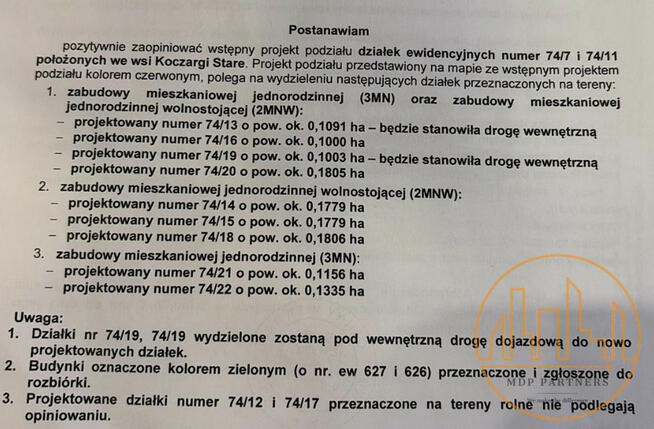 Działka budowlana Koczargi Stare gm. Stare Babice,