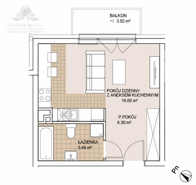 GOTOWE/Mieszkanie 1pok, 30,82m2 z balkonem /Wrocław Szczepin