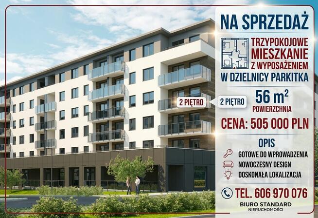Trzypokojowe na 2 piętrze w dzielnicy Parkitka