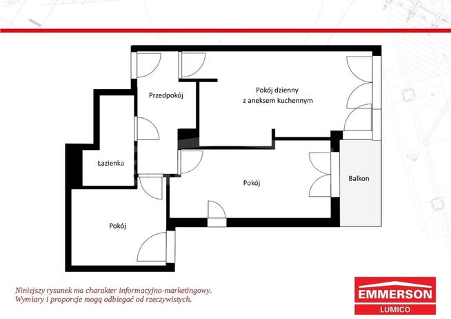 3 pokoje/duży balkon/zieleń