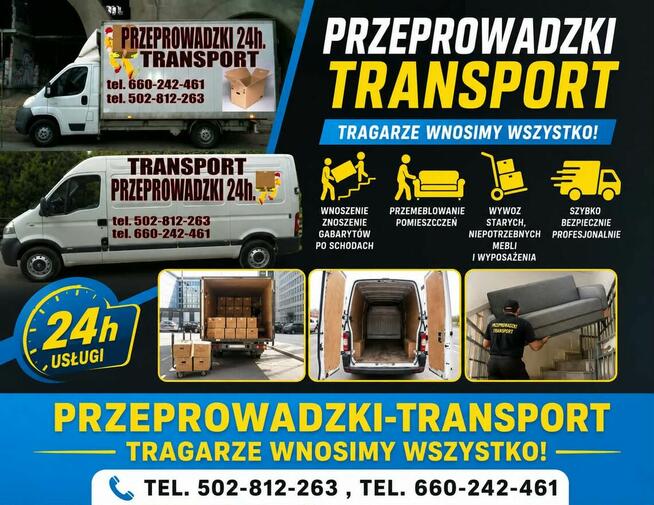 transport bagażówka przeprowadzki tragarze wywóz mebli