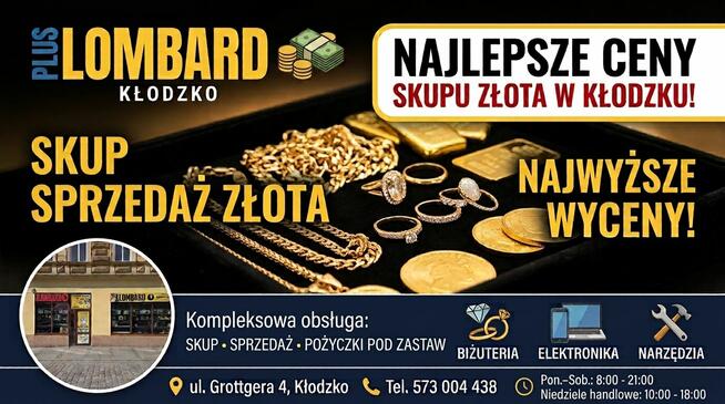 Plus Lombard Kłodzko, skup, sprzedaż, pożyczki pod zastaw