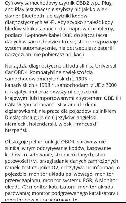 NavieMobie Czytnik kodów OBD, CAN skaner OBD2