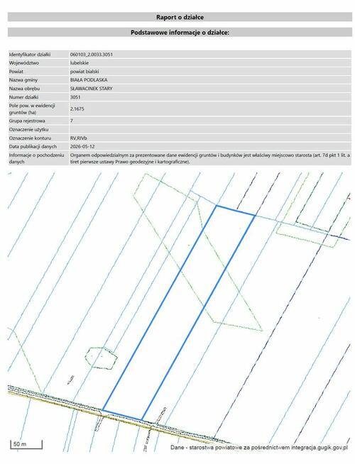 Grunty rolne ok. 5 ha - Sławacinek Stary gm. Biała Podlaska