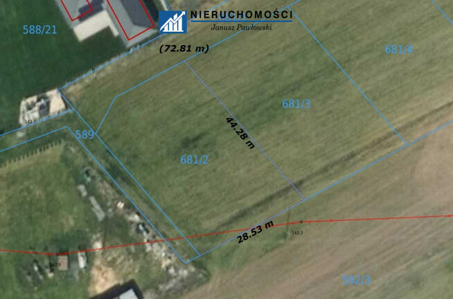Działka inwestycyjna Jędrzychów gm. Polkowice,