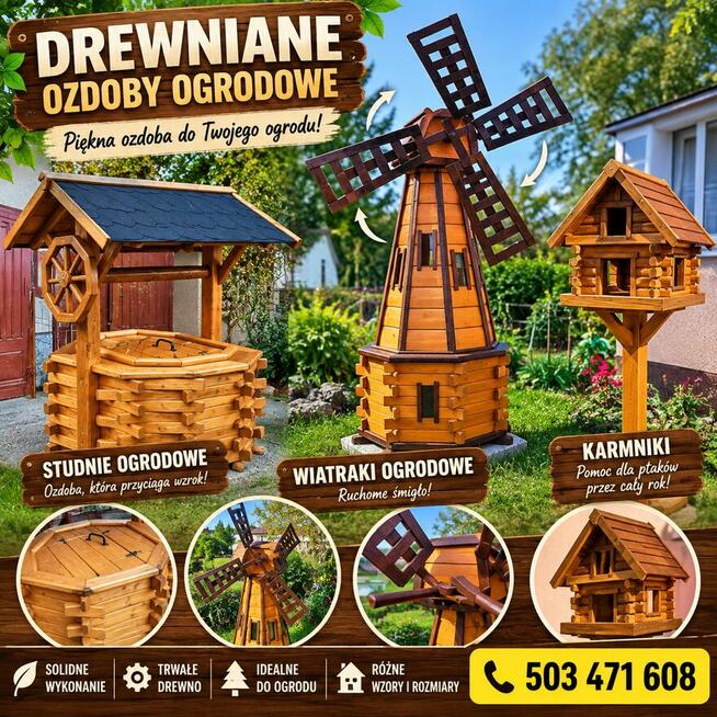 Studnie ogrodowe ozdobne