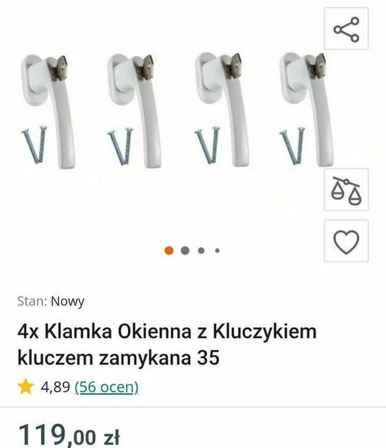 Klamki okienne na kluczyk