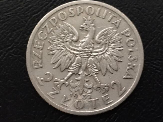 Moneta II RP 2 zl 1932 r Polonia Ag750