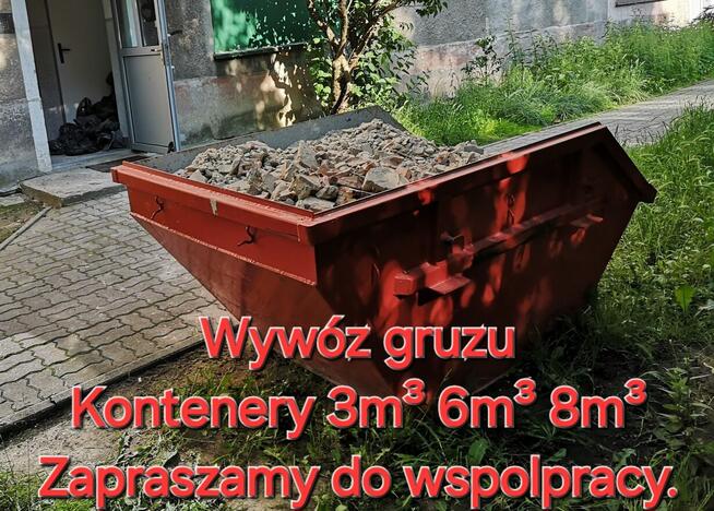 Wywóz gruzu, wywóz ziemi kontenery