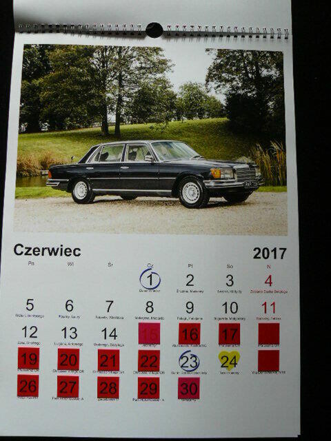 Samochody z lat 1970-1990 archiwalny kalendarz 2017 r.