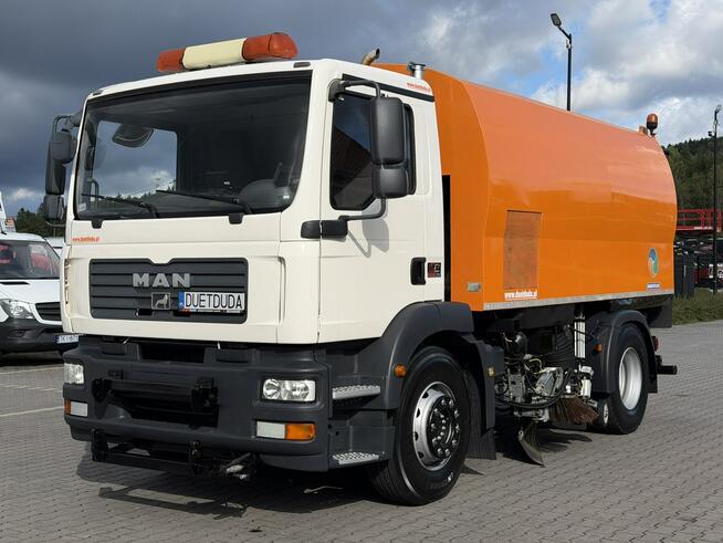 MAN TGM 18.240 E5 Zabudowa DOBROWOLSKI TSL 2 Zamiatarka Uliczna Polewaczka Odkurzacz Dwustronna mało