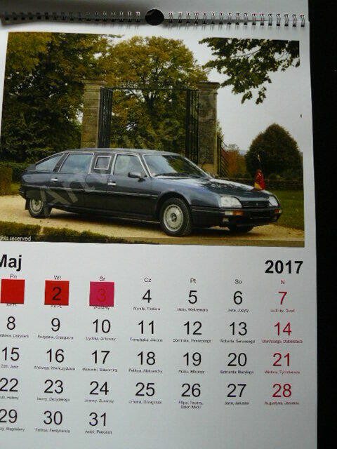 Samochody z lat 1970-1990 archiwalny kalendarz 2017 r.