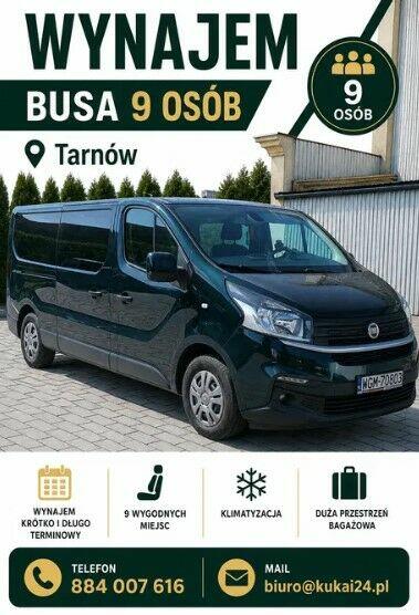 Bus 9 Osobowy do Wynajęcia Tarnów Wypożyczalnia Busów Osobow
