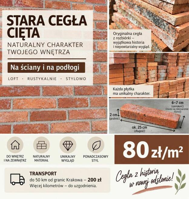 Stara cięta cegła