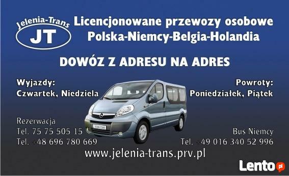przewozy osobowe niemcy belgia holandia