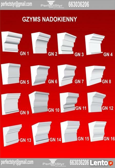 Sztukateria styropianowa, gzymsy, bonie