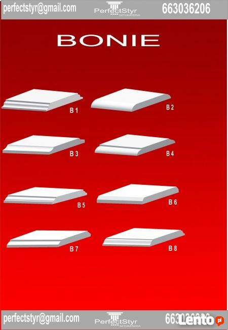 Sztukateria styropianowa, gzymsy, bonie