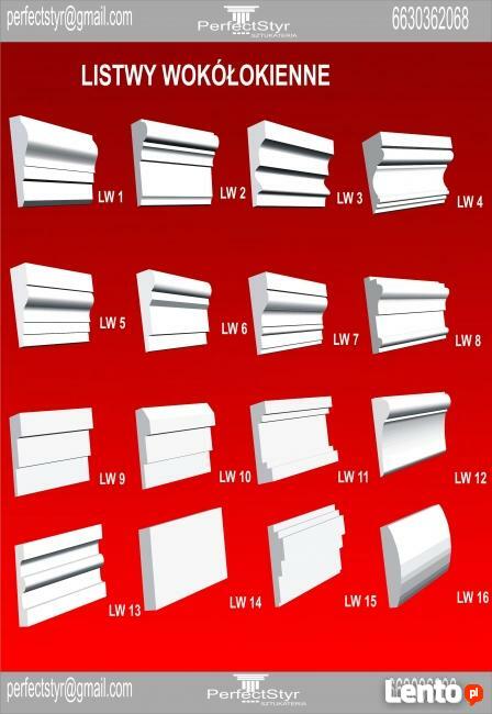 Sztukateria styropianowa, gzymsy, bonie