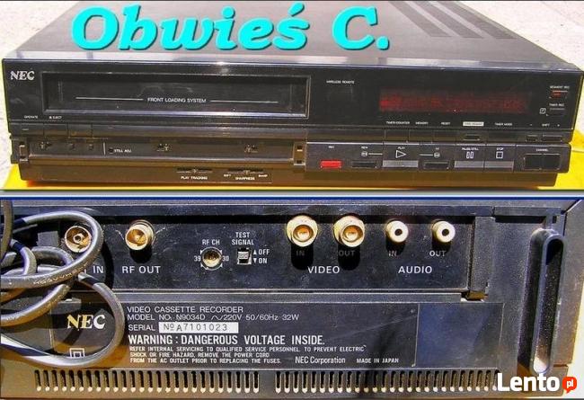 Magnetowid VHS „NEC – 9034-X”.