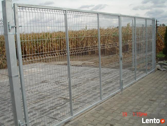 BRAMA DWUSKRZYDŁOWA, PANELOWA, OCYNKOWANA 4 M SZER. x 1, 5 M