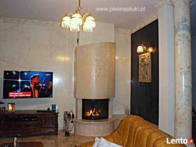 Stiuki.Imitacje marmuru, granitu na kolumy, sciany, kominki.