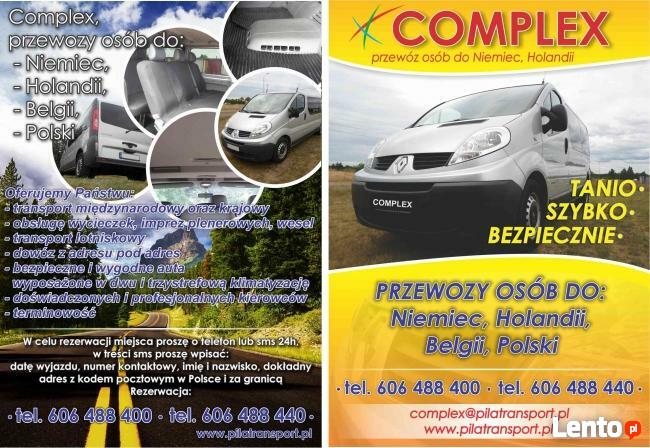Complex przewozy pasażerskie Bus do Niemiec Holandii Poznań