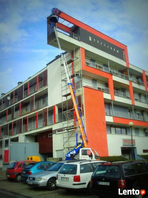 Wynajem podnośnika koszowego, wysięgnika, zwyżki 22m 3,5t.