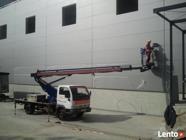 Wynajem podnośnika koszowego, wysięgnika, zwyżki 22m 3,5t.