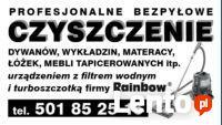 Bezpyłowe czyszczenie dywanów, materacy, tyapicerek RAINBOW