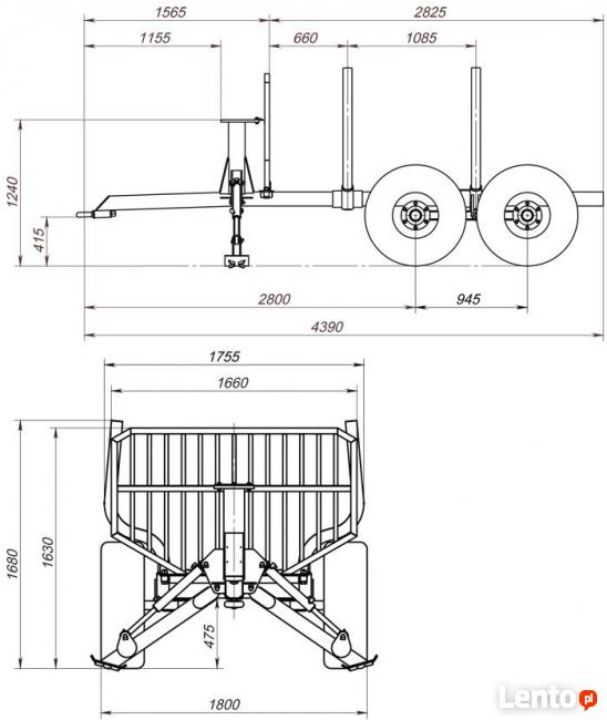 PRZYCZEPA LEŚŃA SAMOZAŁADOWCZA FARMA 6t DŹWIG ŻURAW HDS 3.8m