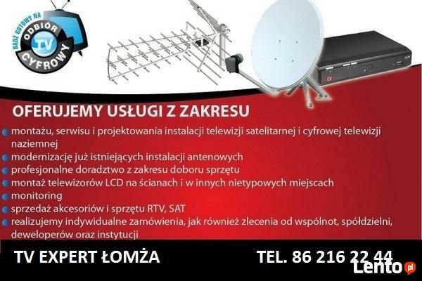 Montaż instalacji telewizji satelitarnej oraz naziemnej