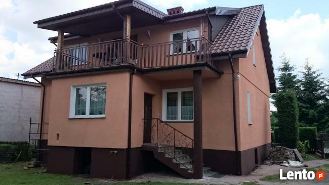 Malowanie ELEWACJI fasad hal NATRYSKOWO Łęczyca Kutno