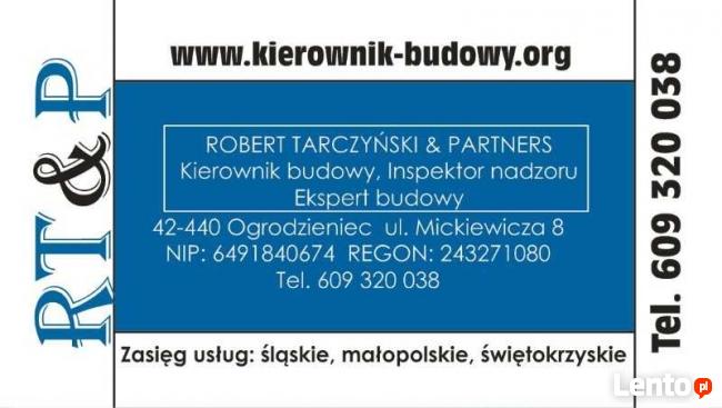 KIEROWNIK BUDOWY-Zawiercie, Będzin, Dąbrowa, Sosnowiec, Olkusz