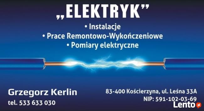 Instalacje elektryczne, prace remontowo-wykończeniowe