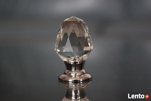 Przepiękna gałka kryształowa do mebli- prawdziwy kryształ