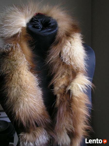 Jenot naturalny kolorowy bez szary obszycie kaptura tasma