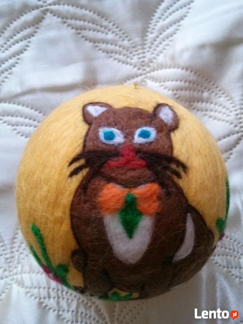 BOMBKI z filcu ręcznie wykonane - krecik, bałwanek, kot