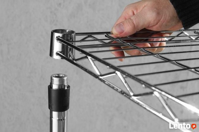 Regał gastronomiczny ażurowy 5 półek stal chromowana Hendi