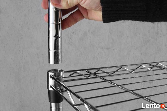 Regał gastronomiczny ażurowy 5 półek stal chromowana Hendi