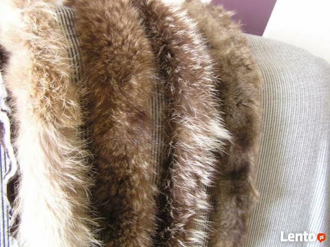 Jenot naturalny kolorowy bez szary obszycie kaptura tasma