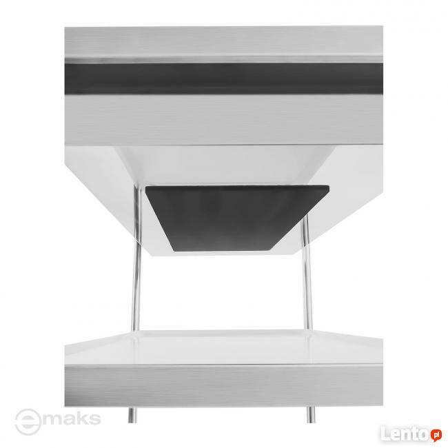 Wózek kelnerski 3 półki stal szlachetna kółka z hamulcami