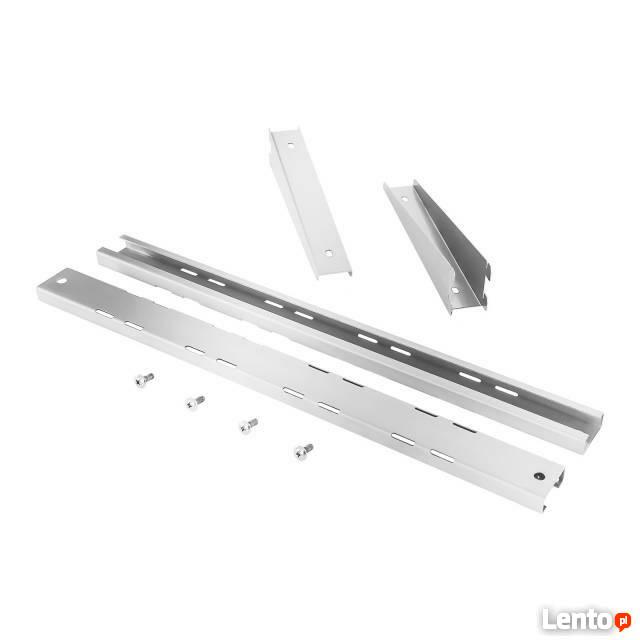 Podwójna półka ze stali nierdzewnej 80cm z rantem